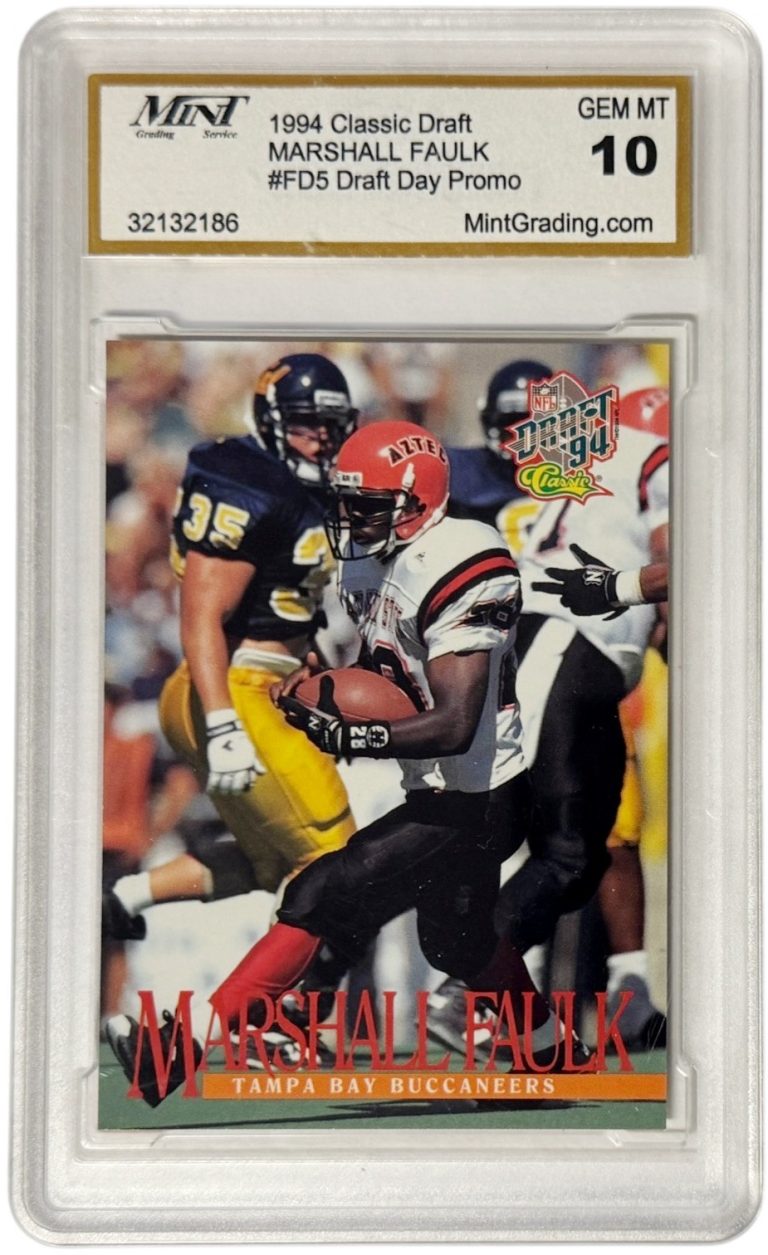 Marshall Faulk 1994 Classic NFL Draft Day Prototype RC Card #FD5-Mint Graded 10