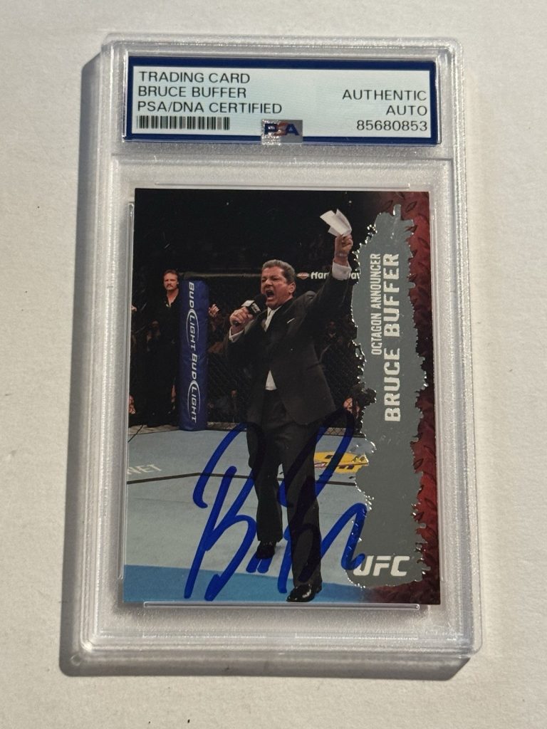 2009 Topps UFC Round 2 Bruce Buffer SIGNED AUTO MMA Card Announcer #146 PSA