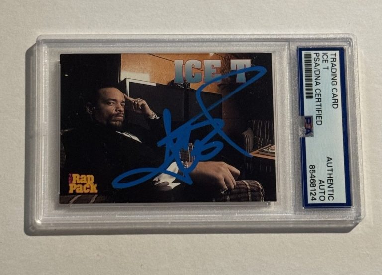 1991 Premier Rap Pack Ice T SIGNED AUTO #50 VERY RARE RAPPER ACTOR PSA