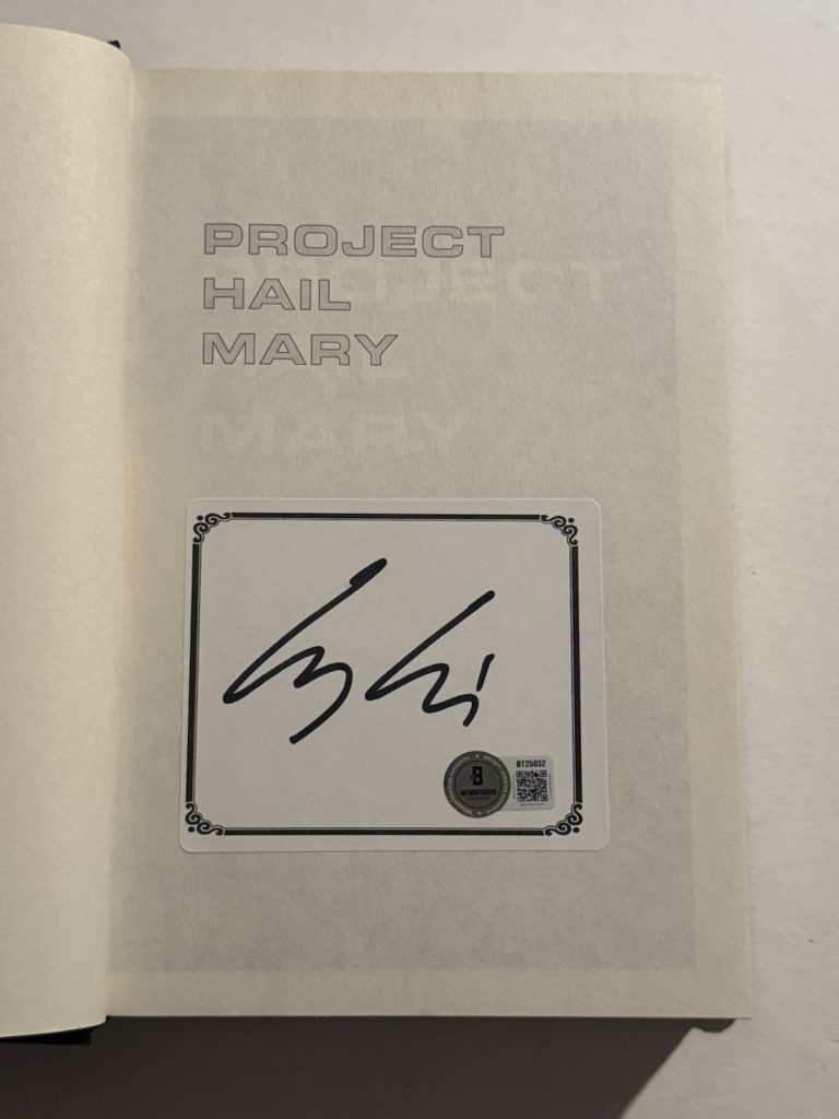 ANDY WEIR SIGNED PROJECT HAIL MARY BOOK 1st Edition AUTOGRAPHED RARE BAS COA