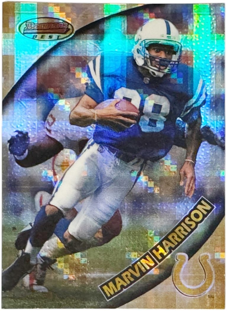 Marvin Harrison 1997 Bowman's Best Atomic Refractor Card #74  (Colts/HOF)