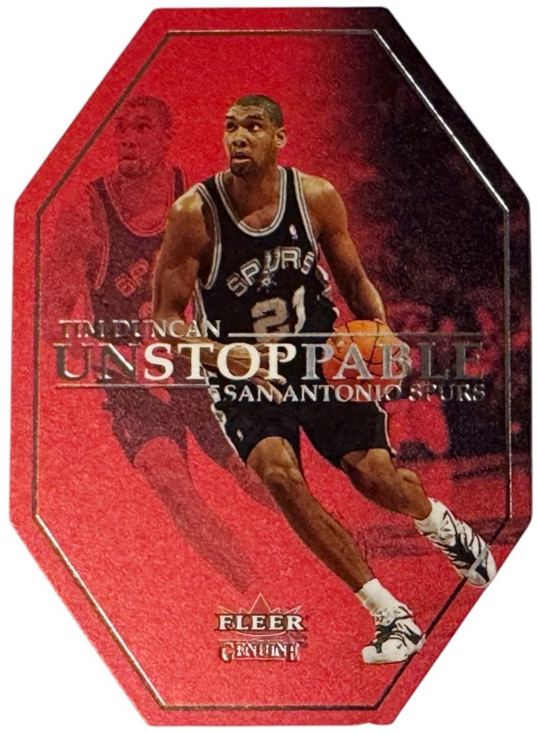 Tim Duncan 2001-02 Fleer Genuine Unstoppable Card #5U  (San Antonio Spurs/HOF)