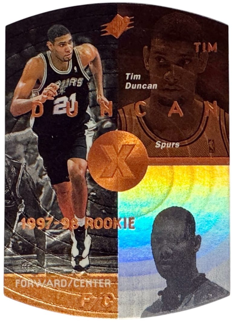 Tim Duncan 1997-98 SPX Bronze Die-Cut Rookie Card #37  (San Antonio Spurs/HOF)