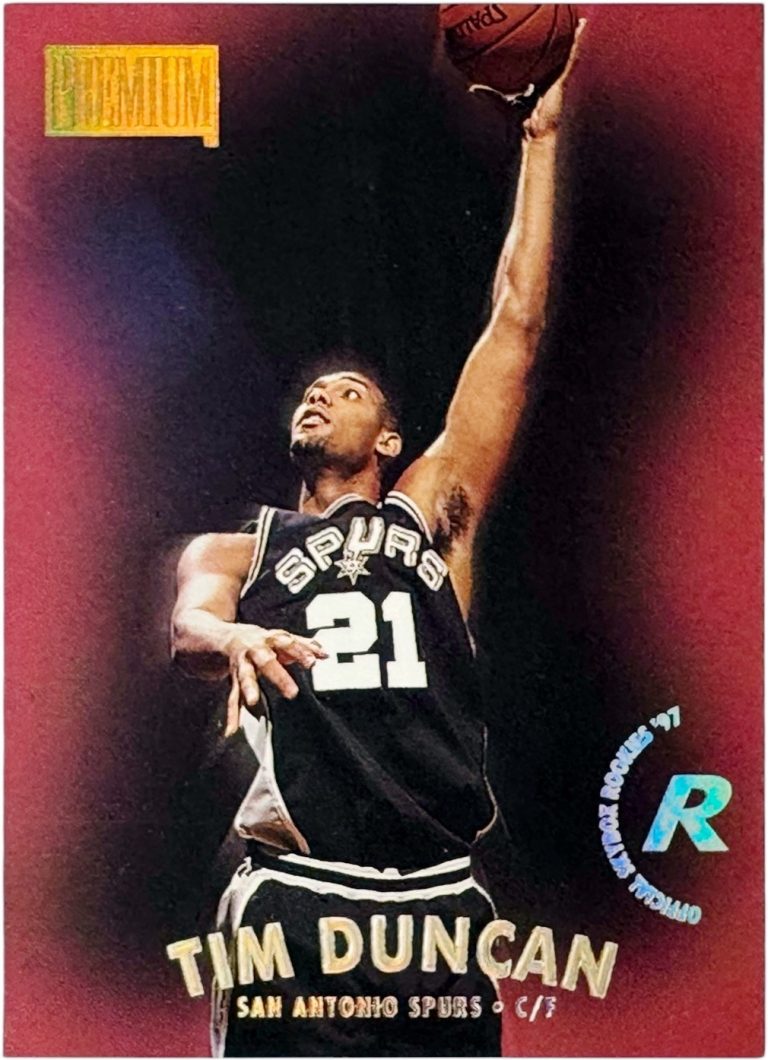 Tim Duncan 1997-98 SkyBox Premium Rookie Card (RC) #112  (San Antonio Spurs/HOF)