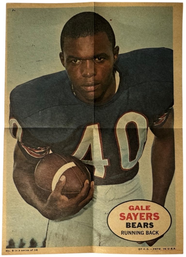 Gale Sayers 1968 Topps NFL Football Posters Inserts Set-Break # 8 EX/OC (Bears)