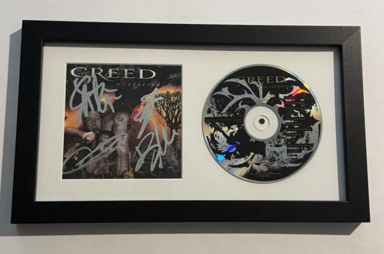 CREED FULL BAND SIGNED FRAMED CD AUTOGRAPHED SCOTT STAPP RARE COA