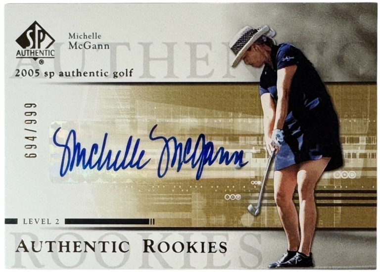 Michelle McGann signed 2005 SP Authentic Golf Rookies Level 2 Auto Card #99 /999