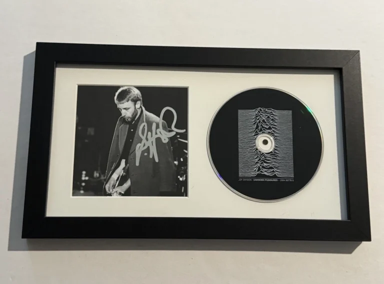 PETER HOOK SIGNED AUTOGRAPHED FRAMED MATTED CD JOY DIVISION RARE COA