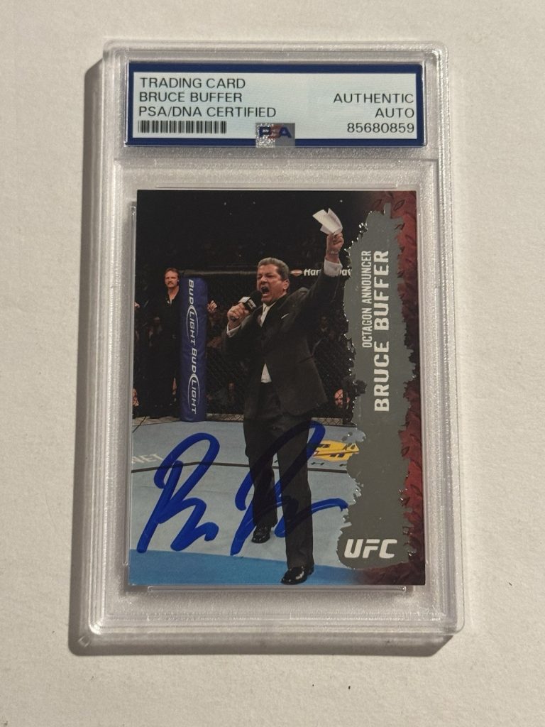 2009 Topps UFC Round 2 Bruce Buffer SIGNED AUTO MMA Card Announcer #146 PSA