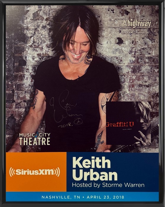 Keith Urban signed 2018 Graffiti U 22