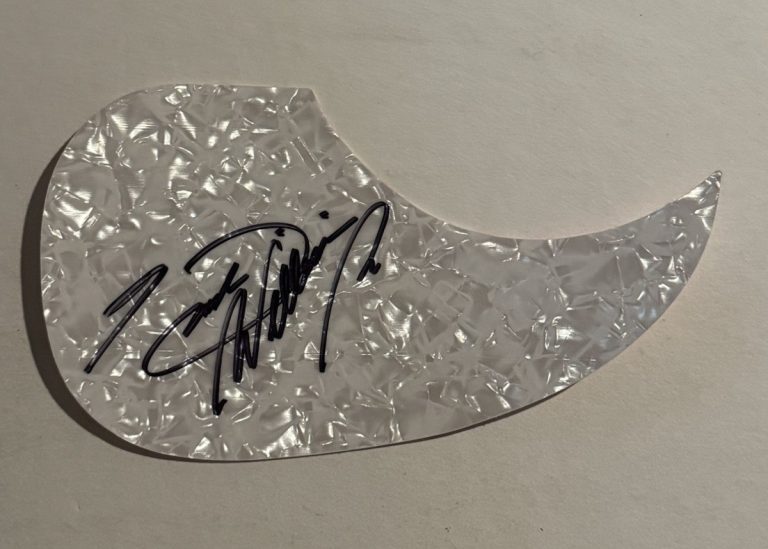 HANK WILLIAMS JR SIGNED ACOUSTIC GUITAR PICKGUARD AUTOGRAPHED COUNTRY LEGEND COA
