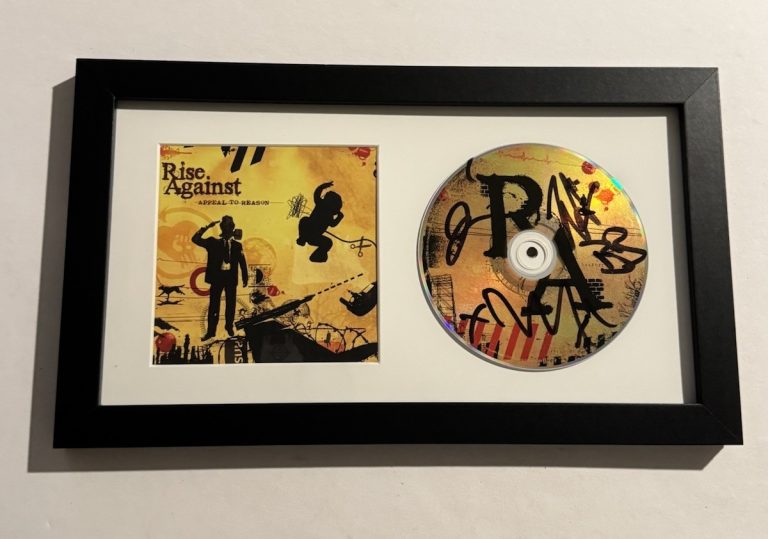 RISE AGAINST FULL BAND SIGNED APPEAL TO  REASON CD FRAMED ROCK TIM MCILRATH COA