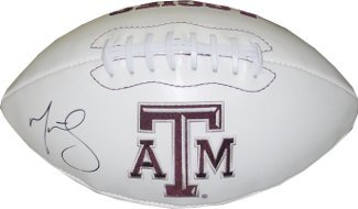 Martellus Bennett signed Texas A&M Aggies Logo Football - MAB HOLOGRAM