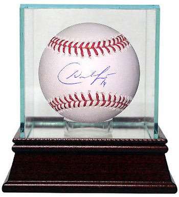 Austin Jackson signed MLB Baseball w/ Steiner Glass Case-Steiner Holo