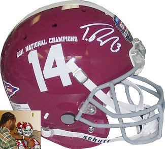 Trent Richardson signed Alabama FS AUTHENTIC #14 Nat Champs Logo Helmet -FI Holo