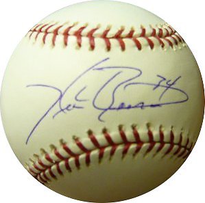 Kris Benson signed Official Major League Baseball w/ #34 - Famous Ink Hologram
