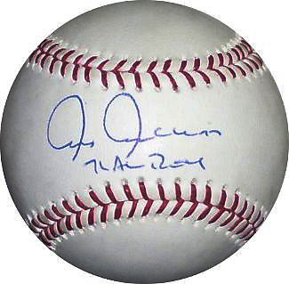 Chris Chambliss signed MLB Baseball 71 AL ROY - Leaf Authentics Hologram
