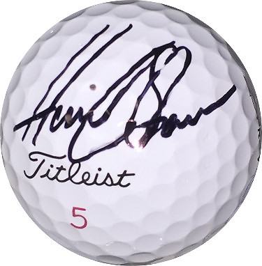 Henrik Stenson signed Titleist #5 Golf Ball (black sig)- PGA Tour Hologram