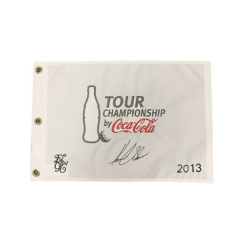 Henrik Stenson signed 2013 Tour Champ Coca Cola White PGA Emb Flag- JSA Holo