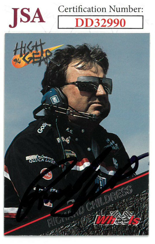 Richard Childress signed 1994 Wheels Trading Card #33- JSA Holo #DD32990