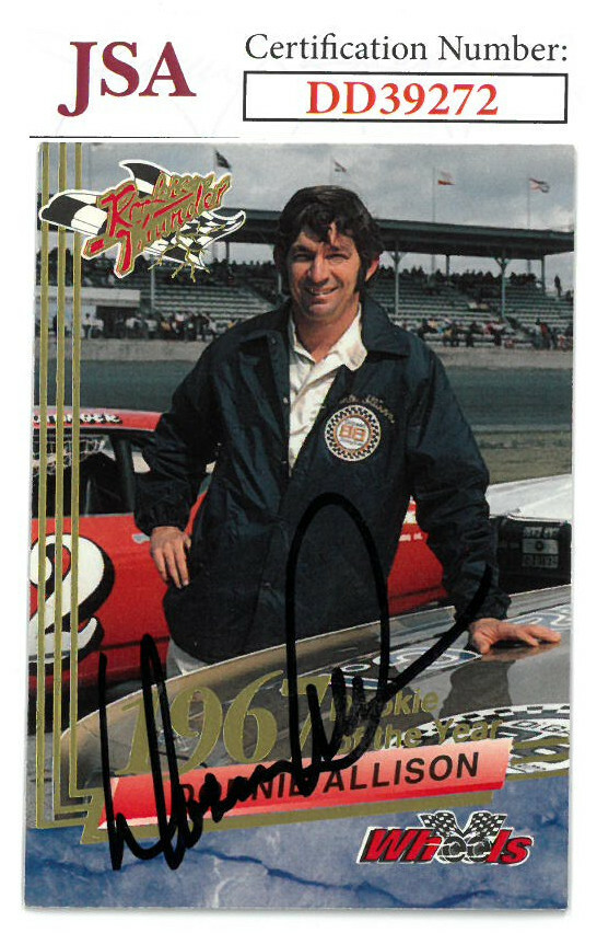 Donnie Allison signed 1993 Wheels Racing Rookie Trading Card #10- JSA #DD39272