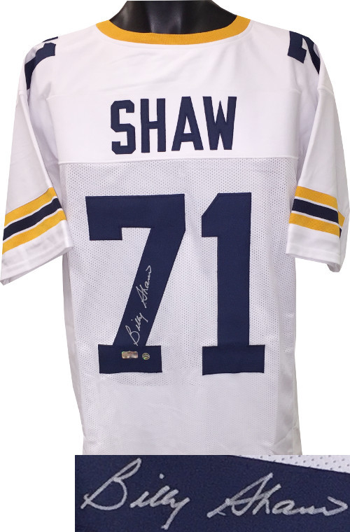 Billy Shaw signed White College Stitched Football Jersey XL minor spot- Radtke