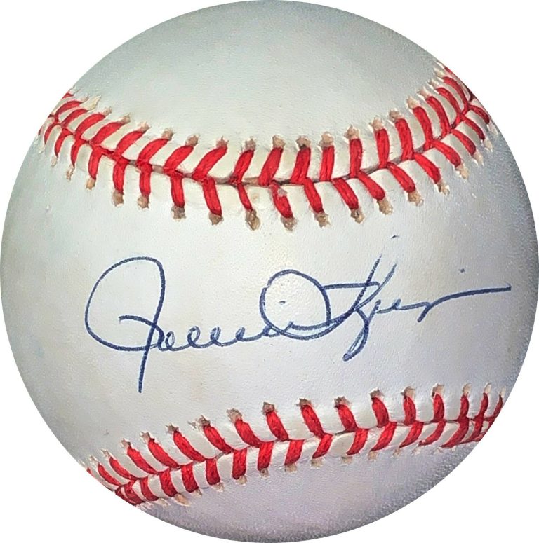 Rollie Fingers signed ROAL Official American League Baseball minor tone- JSA/UDA