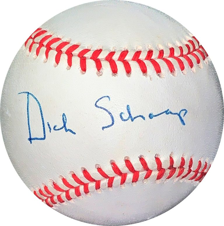 Dick Schaap signed RONL Rawlings Official National League Baseball- JSA #EE41667