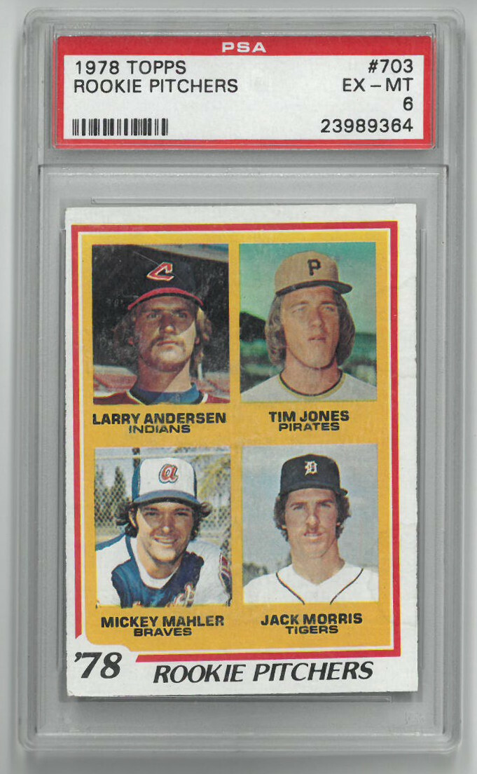 Jack Morris Tigers 1978 Topps Rookie Pitchers Card #703- PSA Graded 6 EX-MT