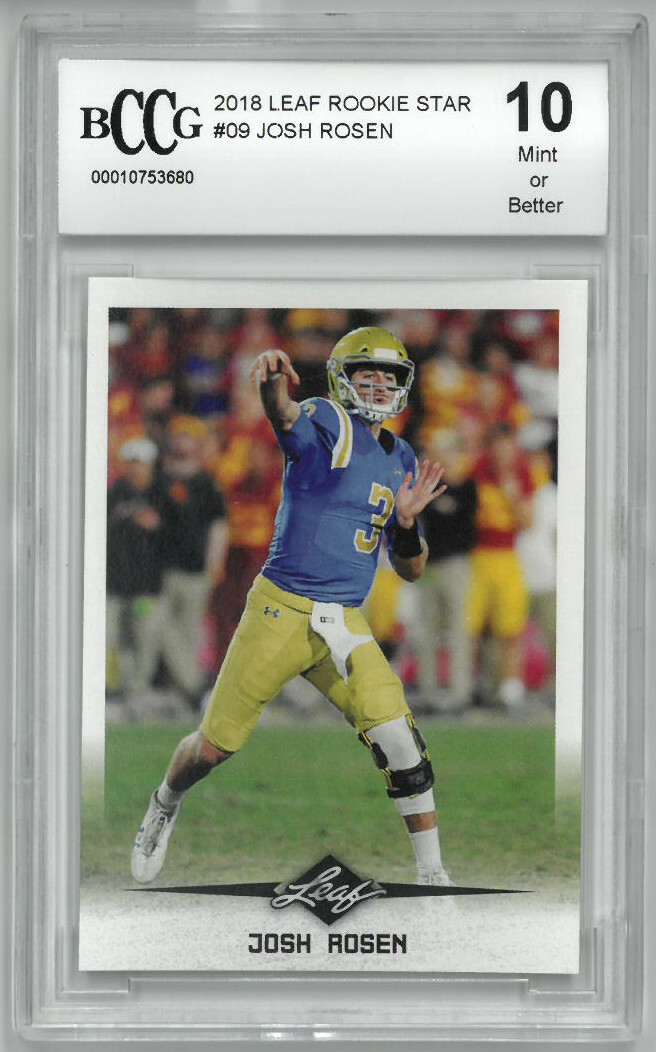 Josh Rosen UCLA 2018 Leaf Rookie Star Card #09- BCCG Graded 10 Mint or Better