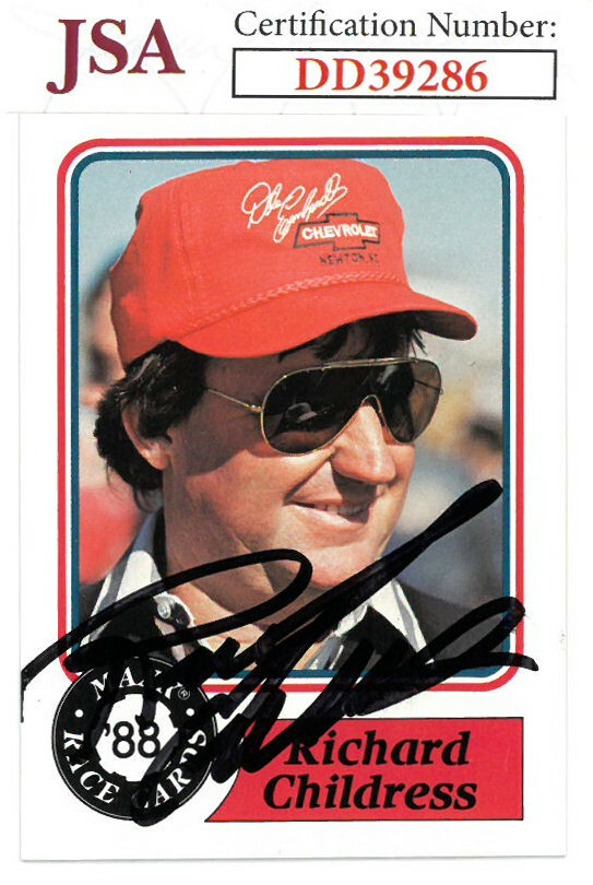 Richard Childress signed 1988 Maxx Charlotte Trading Card #29- JSA Holo #DD39286