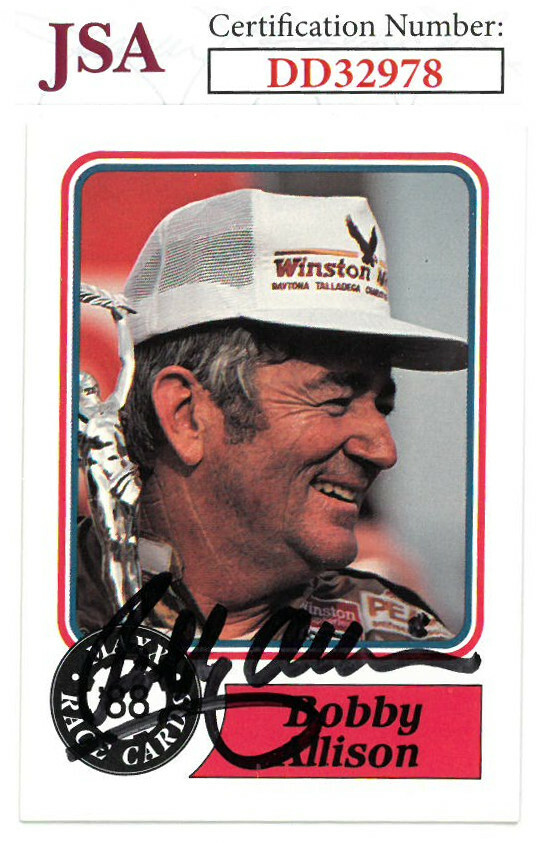 Bobby Allison signed 1988 Maxx Charlotte RC Trading Card #30 - JSA Holo #DD32978