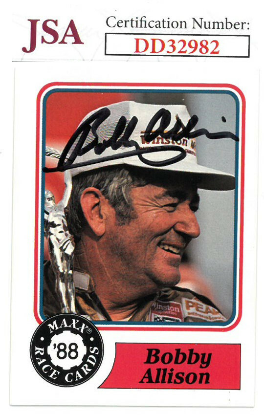 Bobby Allison signed 1988 Maxx Charlotte RC Trading Card #30 - JSA Holo #DD32982