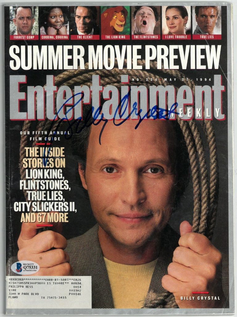 Billy Crystal signed Entertainment Weekly Full Magazine 5/27/1994- Beckett/BAS