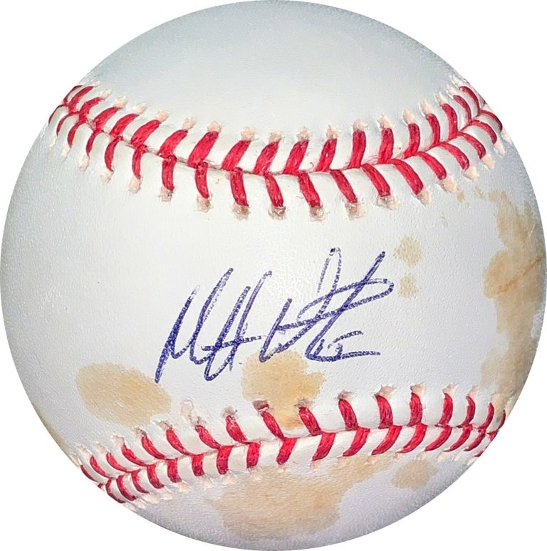 Matt Wieters signed Rawlings Official Major League Baseball toned- JSA #EE63114