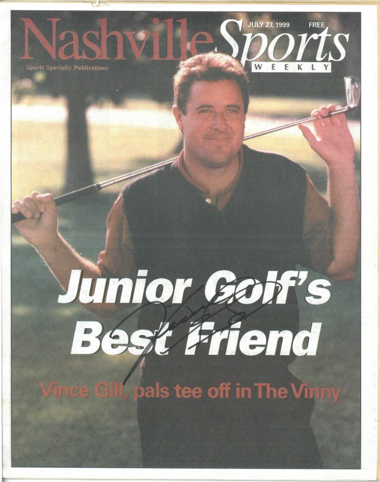 Vince Gill signed Nashville Sports Weekly Magazine July 27, 1999 The Vinny- JSA