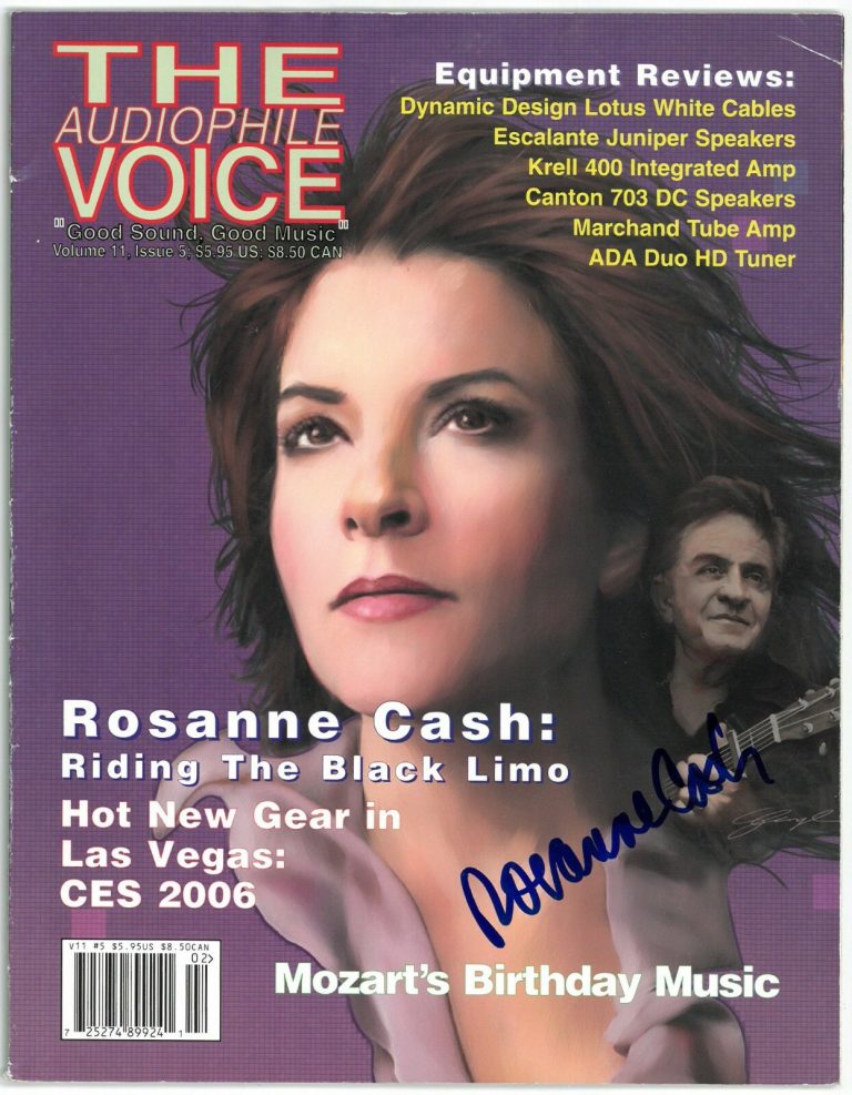 Rosanne Cash signed The Audiophile Voice Magazine 2006 Volume 11, Issue 5- JSA