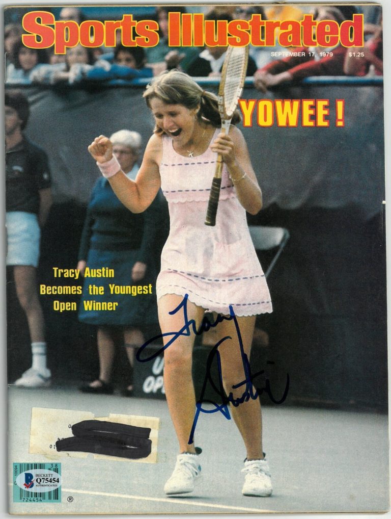 Tracy Austin signed Tennis Sports Illustrated Full Magazine 9/17/1979 - Beckett