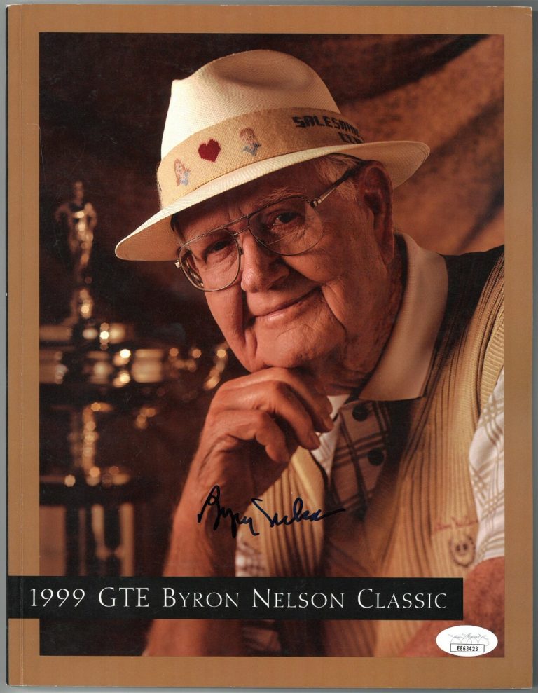 Byron Nelson signed 1999 GTE Byron Nelson Classic Golf Program - JSA #EE63423