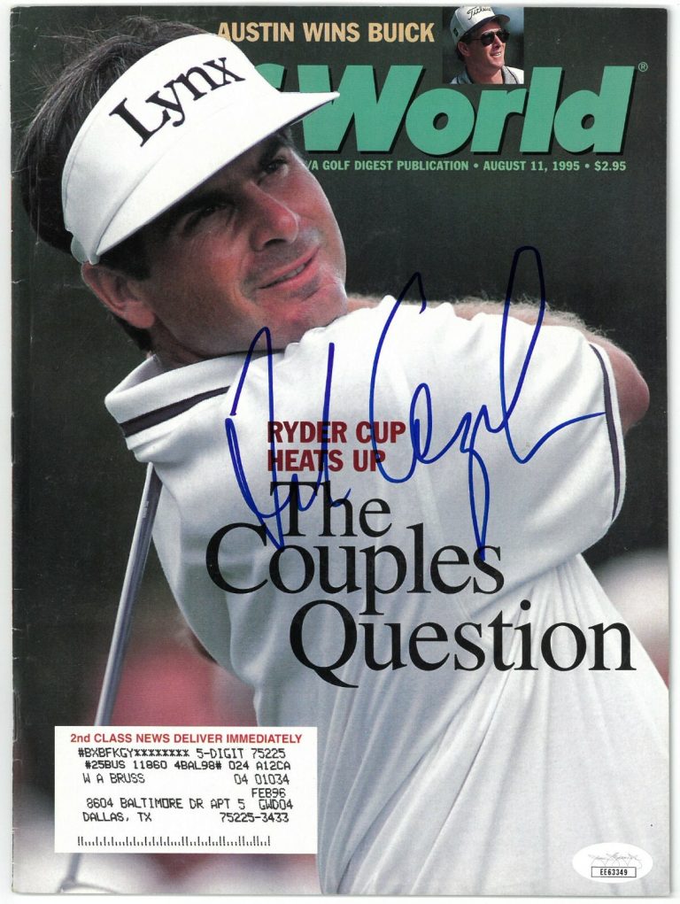 Fred Couples signed Golf World Full Magazine August 11, 1995 - JSA #EE63349