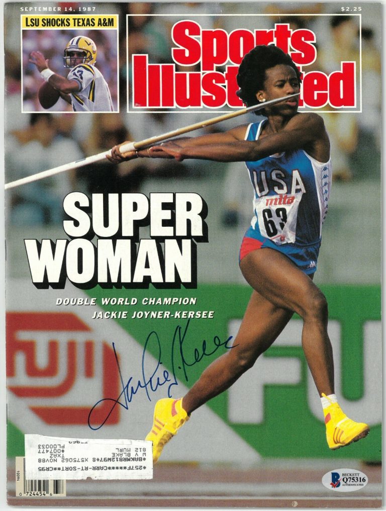 Jackie Joyner-Kersee signed Sports Illustrated Full Magazine 9/14/1987- Beckett