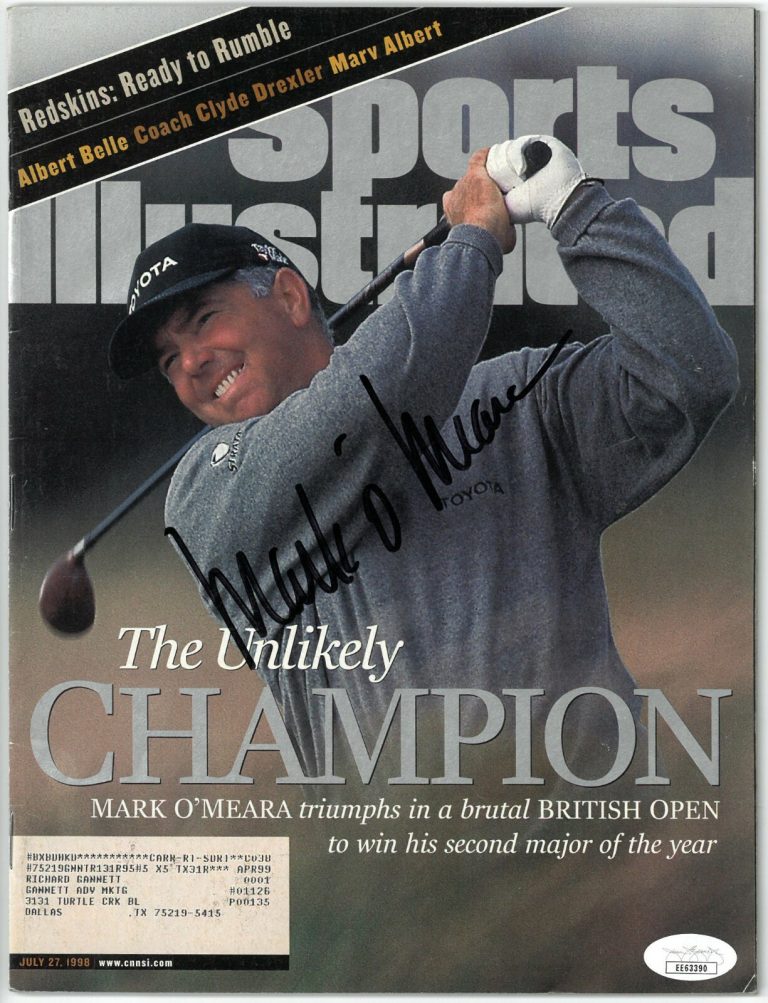 Mark O'Meara signed Sports Illustrated Magazine July 27, 1998- JSA British  Open