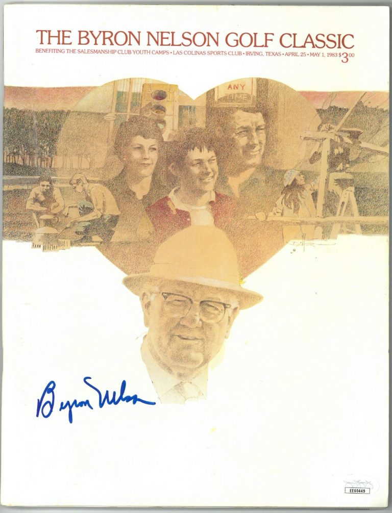 Byron Nelson signed 1983 Byron Nelson Golf Classic Program - JSA #EE60449 PGA