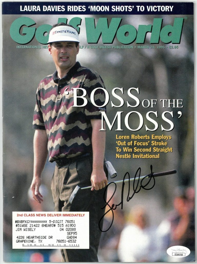 Loren Roberts signed Golf World Full Magazine 3/24/1995 - JSA #EE60256