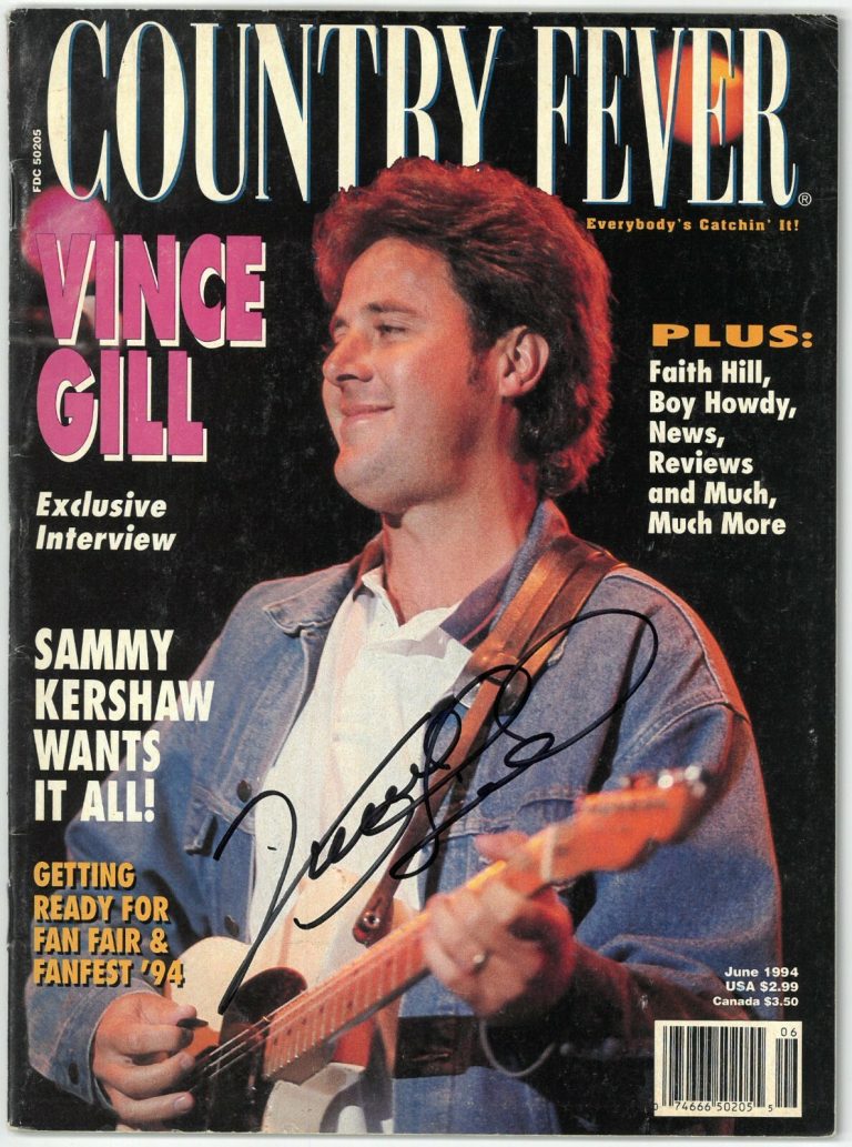 Vince Gill signed Country Fever Full Magazine June 1994- JSA #GG36333 (no label)