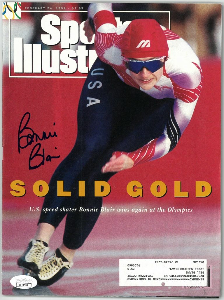 Bonnie Blair signed Sports Illustrated Magazine 2/24/1992 - JSA (Olympic Gold)
