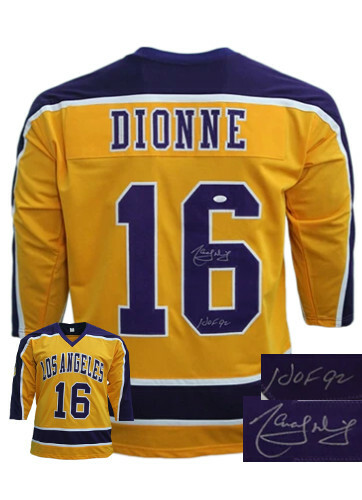 Marcel Dionne signed Los Angeles Pro Style Hockey Gold Jersey HOF 92 - JSA ITP