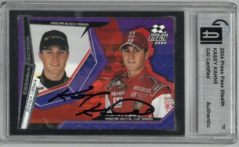 Kasey Kahne signed 2004 Press Pass Stealth Racing NASCAR Card #78- GAI Certified