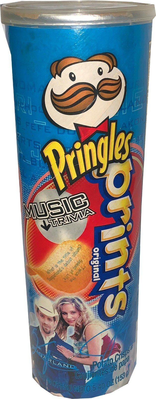 Jennifer Nettles/Kristian Bush dual signed Sugarland Pringles Canister- JSA