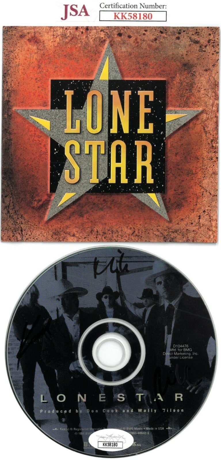 Richie McDonald/Michael Britt/Keech Rainwater signed 1995 Lonestar Album CD- JSA